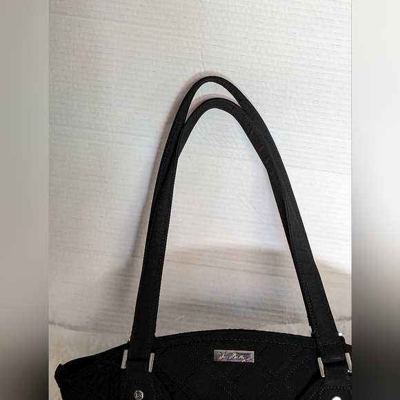 Vera Bradley NWOT 🌸Glenna Tote Purse Handbag Classic Black Microfiber - Picture 12 of 12